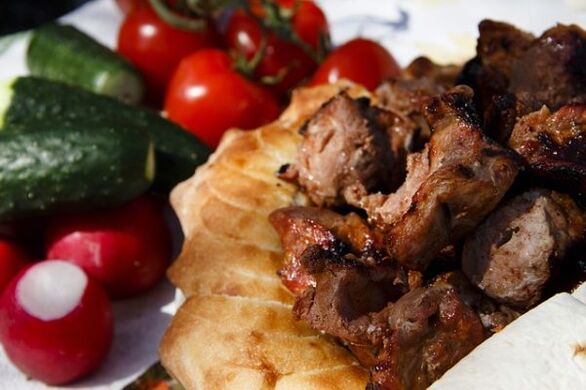 Parrilla con verduras